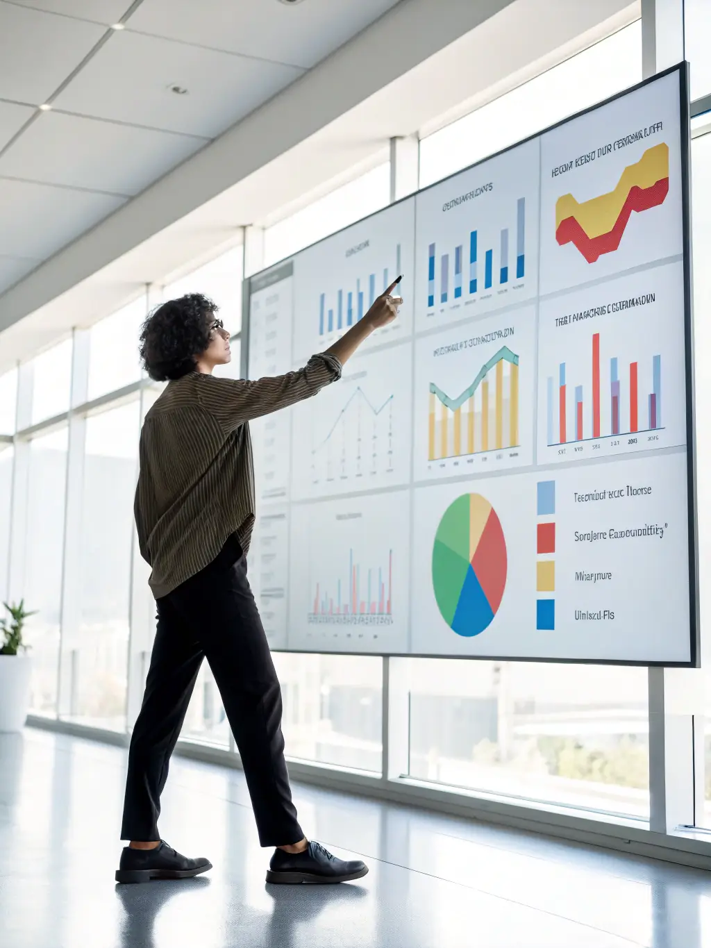 A vibrant image showcasing a successful digital advertising campaign, with metrics displayed on a dashboard, reflecting positive ROI for Sureline Enterprises' client.